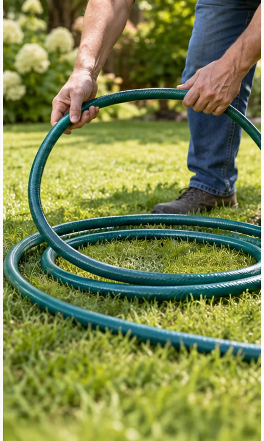 A close inspection of garden hose keeps kinking reveals details that a quick visual check can miss.