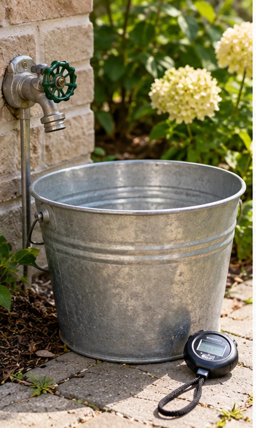 A practical first look at how to measure garden hose flow rate and pressure.